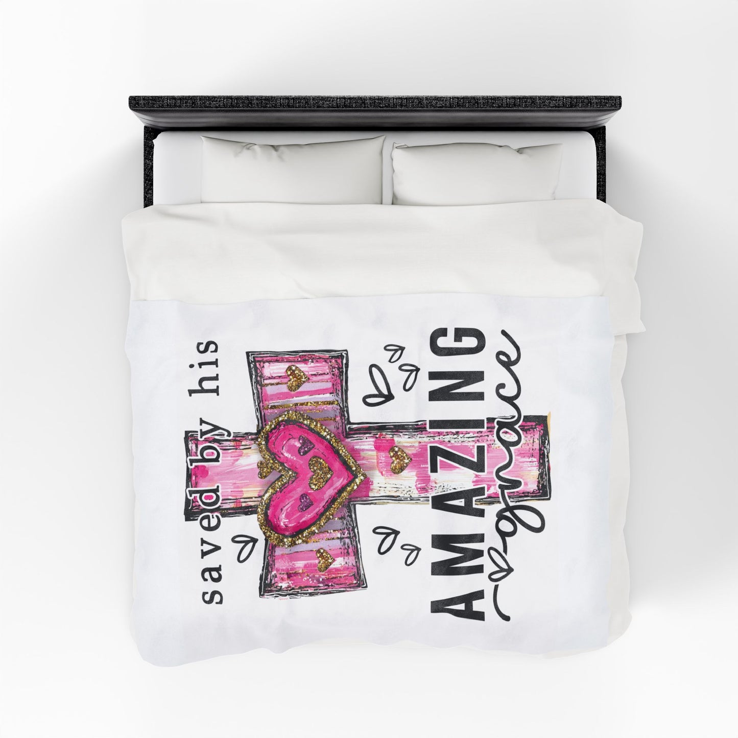 SAVE BY HIS AMAZING GRACE Cozy Soft Blanket Frazada Jesús | MUSGCITY23