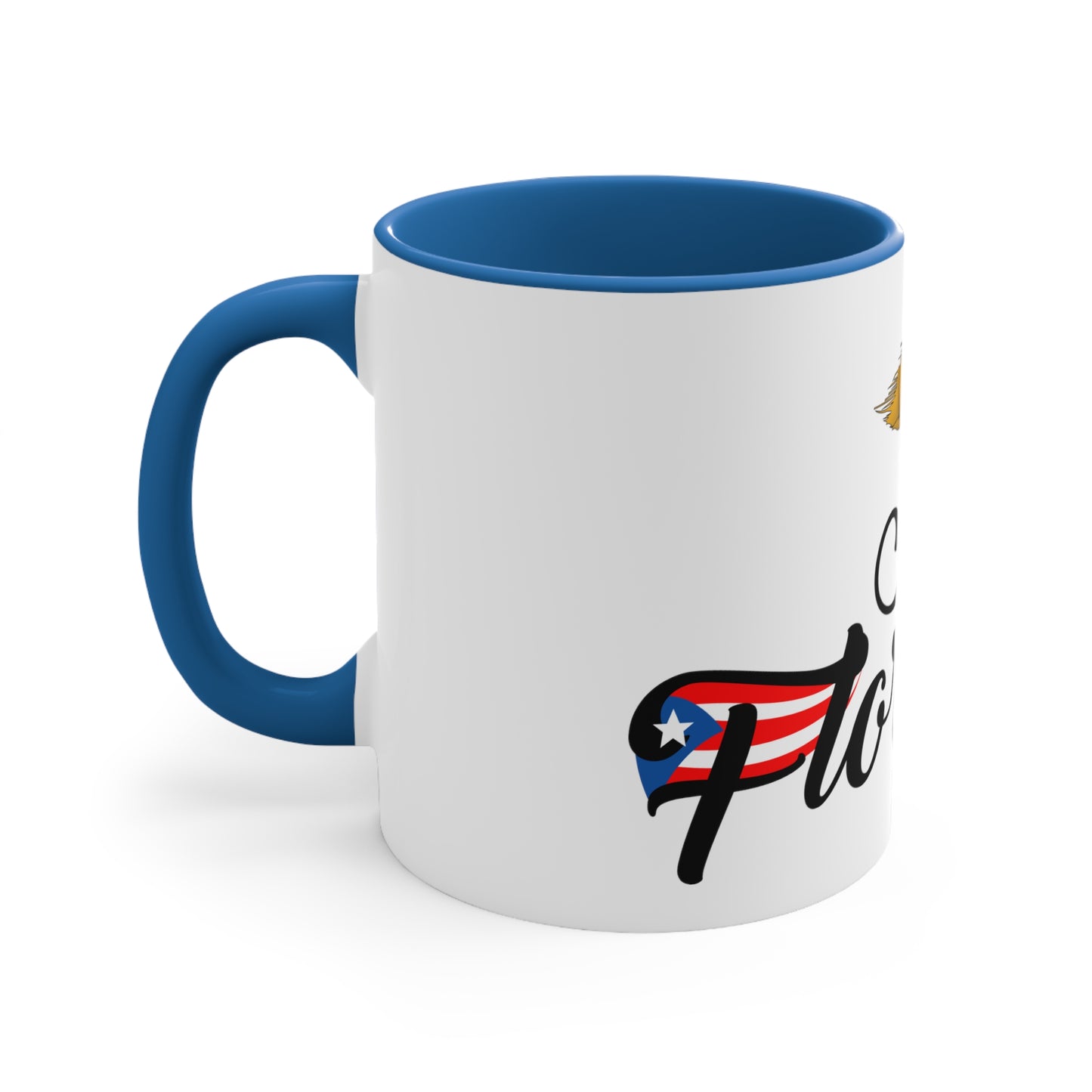 SOY FLORICUA® Trademark Official MUG - My Life and Heart is Between Puerto Rico and Florida - Mugscity