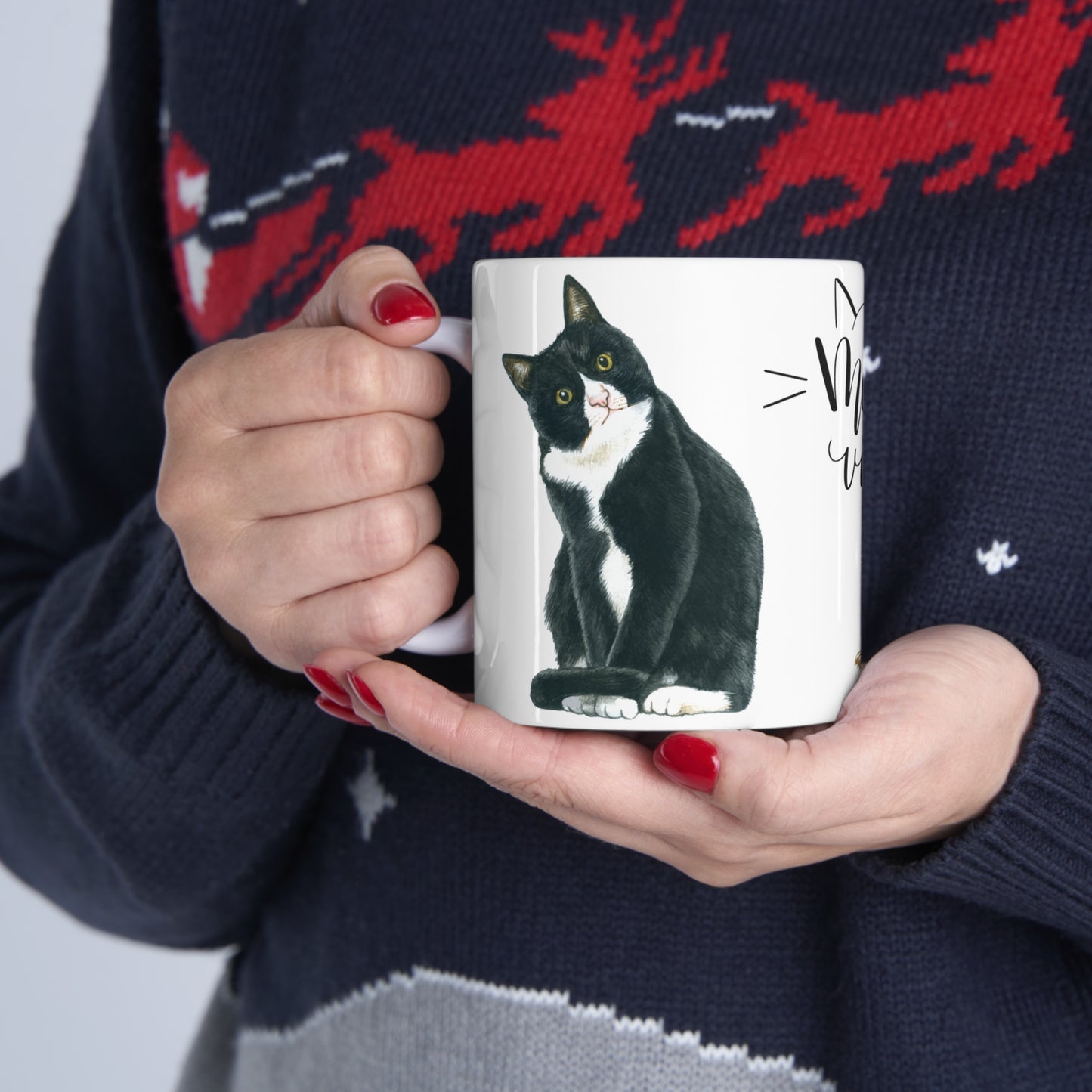 CAT MEOW VIBES MUG - MUGSCITY - Free Shipping