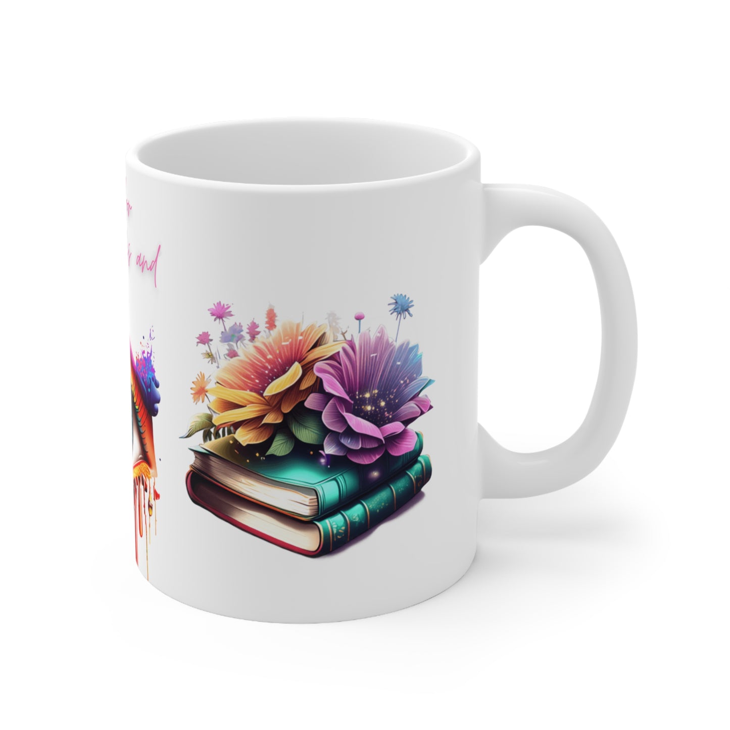 COFFEE BOOKS AND TEARS MUG - ARTISTIC READER GIFT CUP | MUSGCITY 23