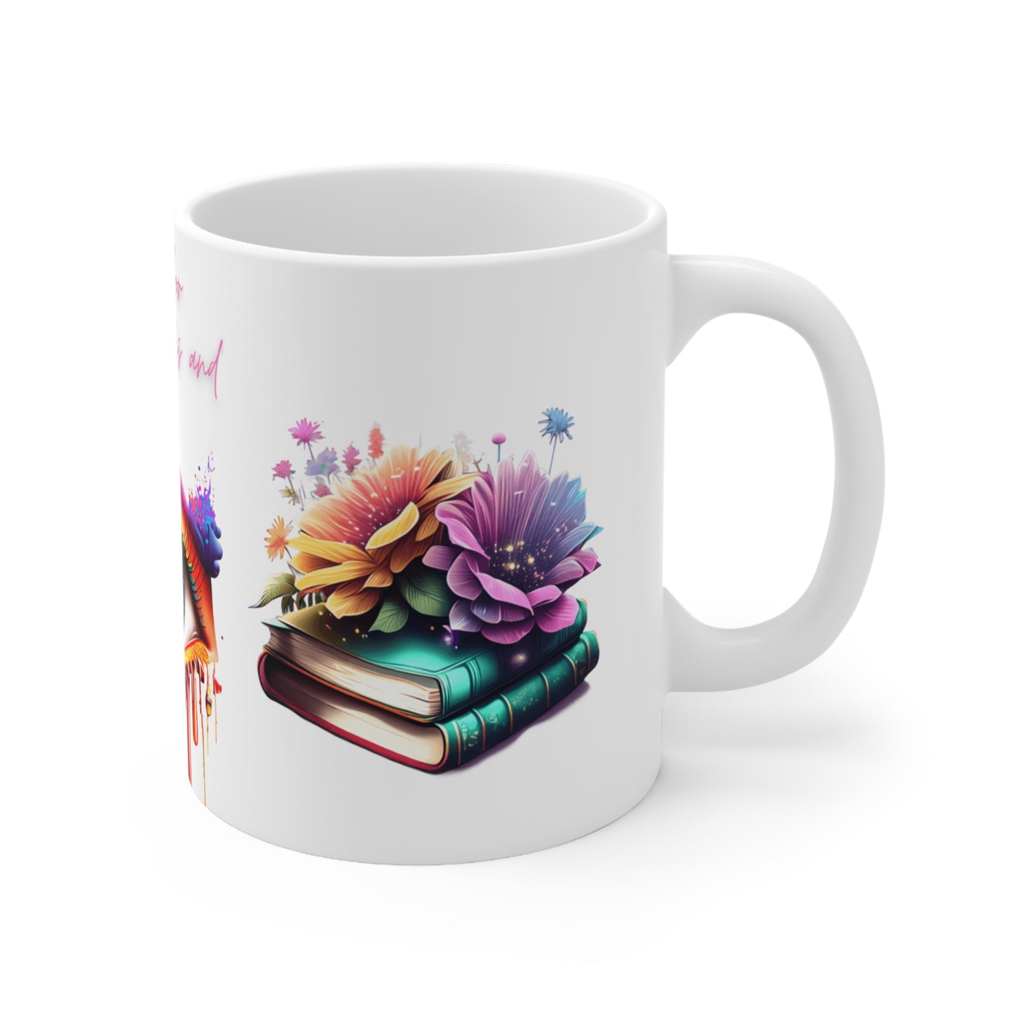 "Mood for COFFEE, BOOKS and TEARS" Colorful Mug - Book Lovers Mug - Mugscity - Free Shipping