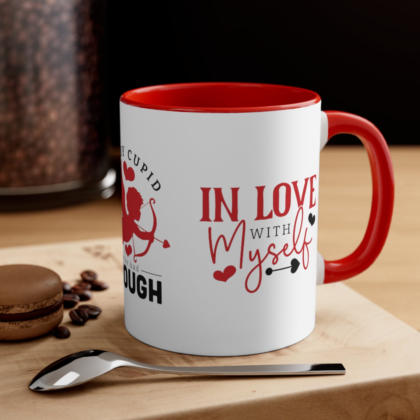 ANTI VALENTINES Funny Cupid Mug - VALENTINE GIFTS - TEAM NO VALENTINE