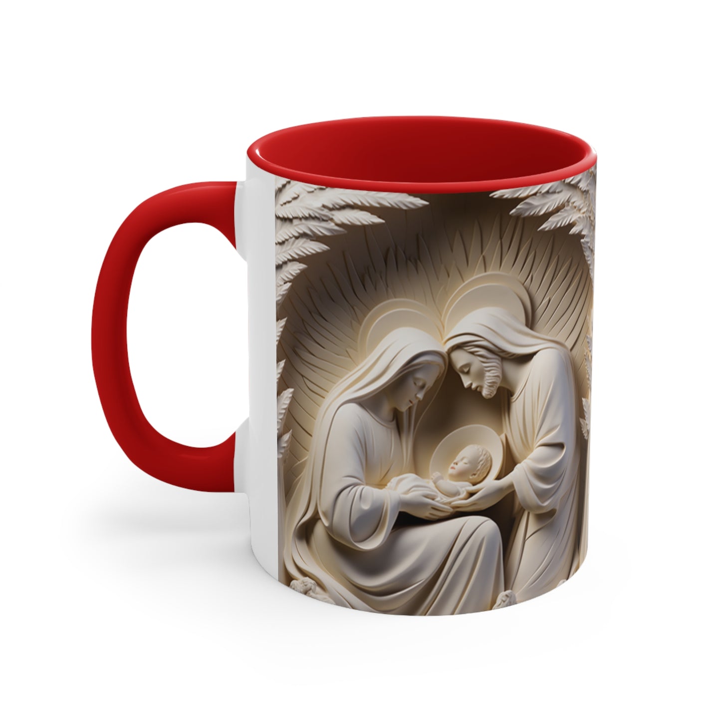 AMAZING 3D NATIVITY MUG - Red Accents - Mugscity - Free Shipping