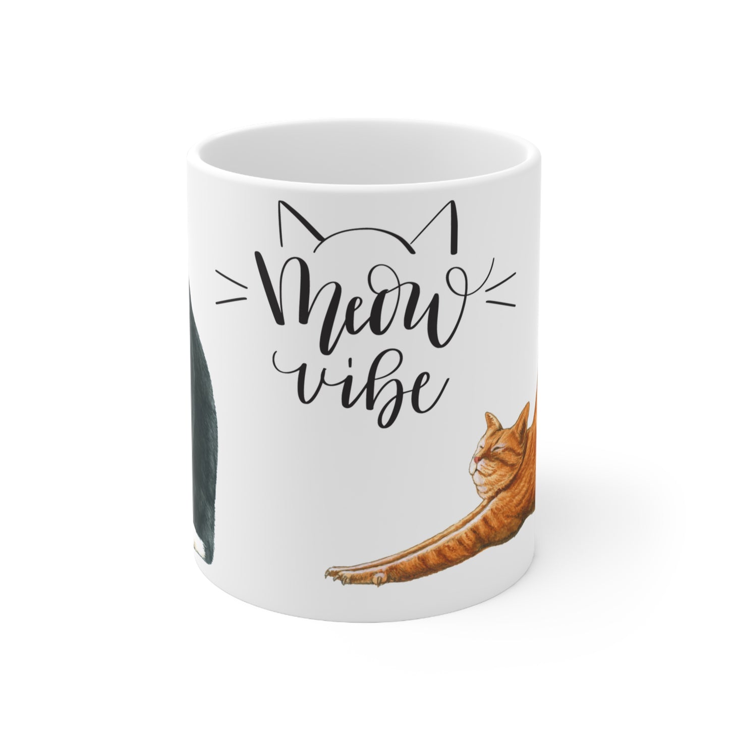 CAT MEOW VIBES MUG - MUGSCITY - Free Shipping