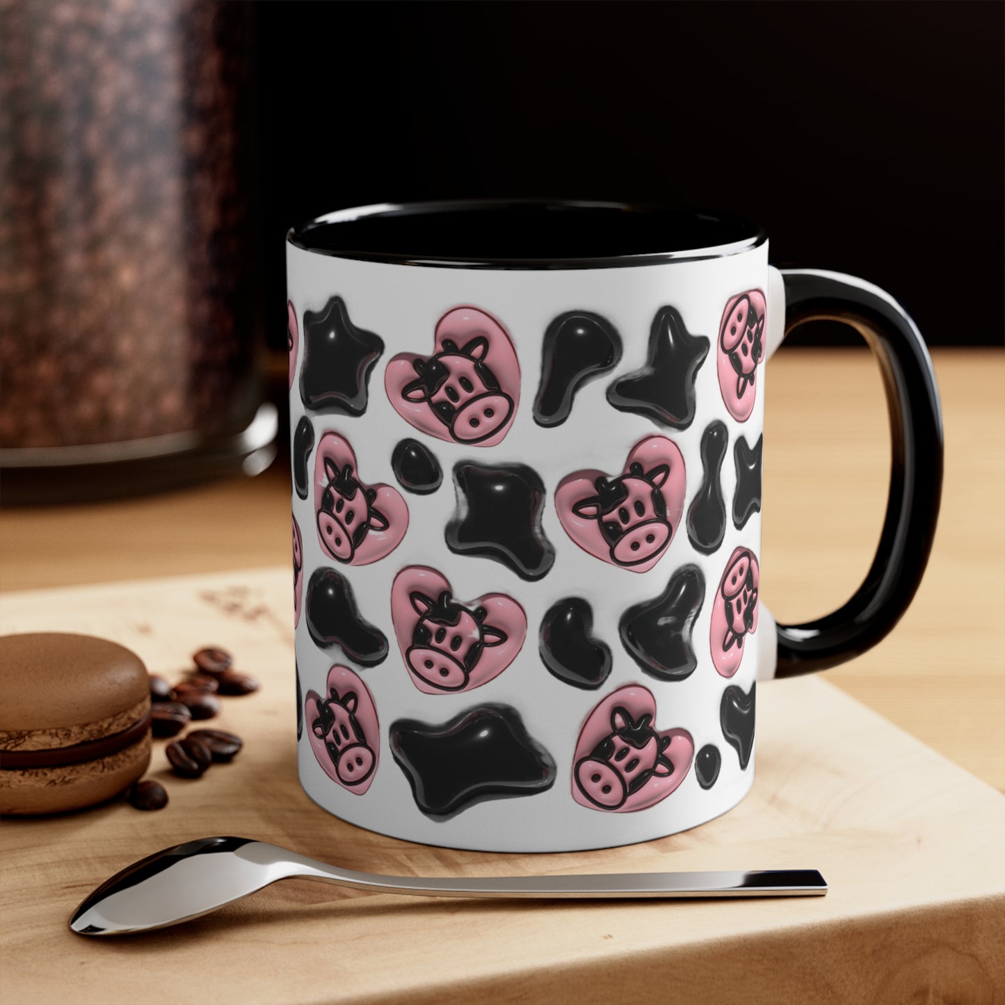 COW LOVERS 3D MUG - Black, Pink - MUGSCITY - Free Shipping