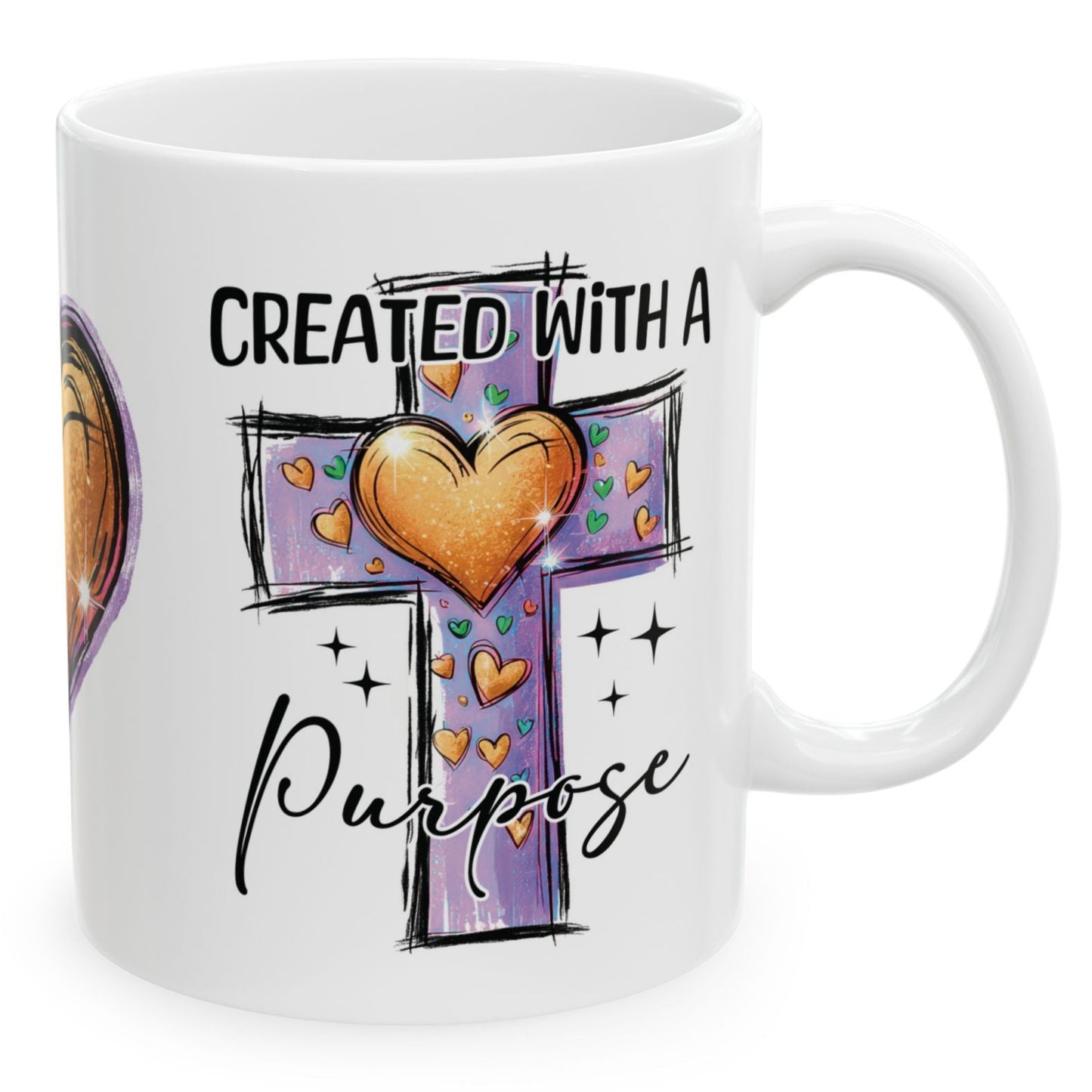 ''CREATED WITH A PURPOSE" 11oz. Inspirational Cup Coffee Mug Free Shipping!