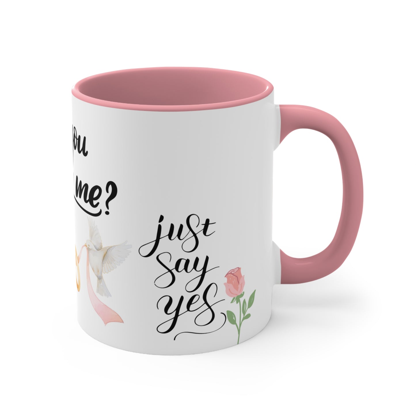 MARRIAGE PROPOSAL MUG - Will You Marry Me? Mug - Pink Accent - Mugscity - Free Shipping