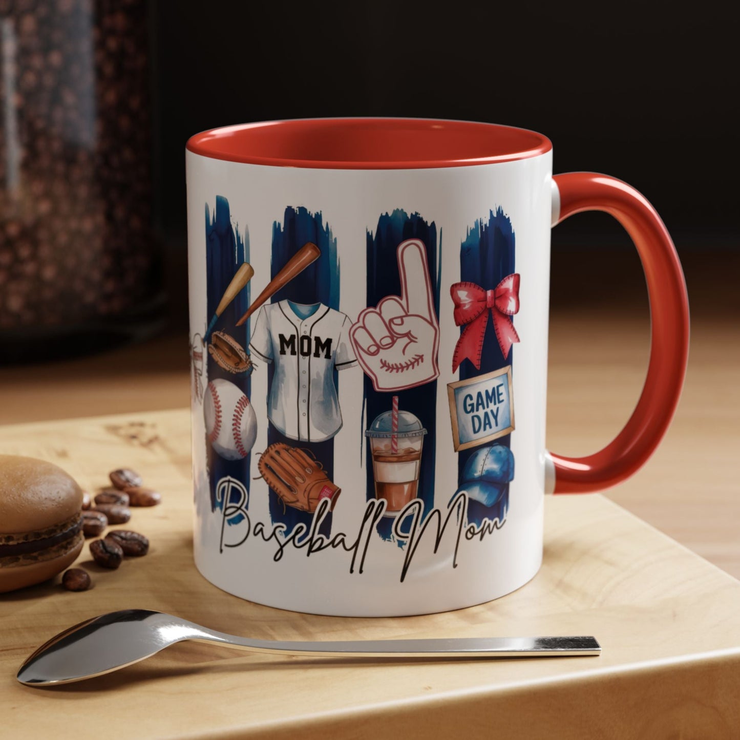 Taza Cup Coffee Mug Baseball Mom Mother Mama