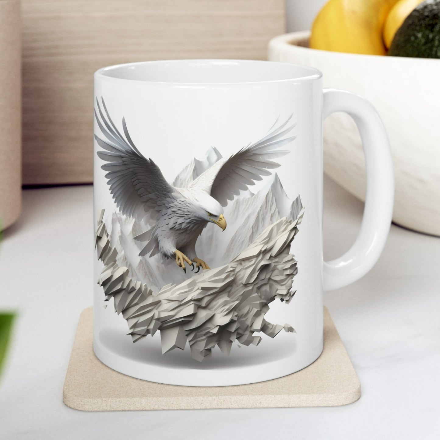 POWERFUL EAGLE ON THE MOUNTAIN 3D MUG - MUGSCITY - Free Shipping