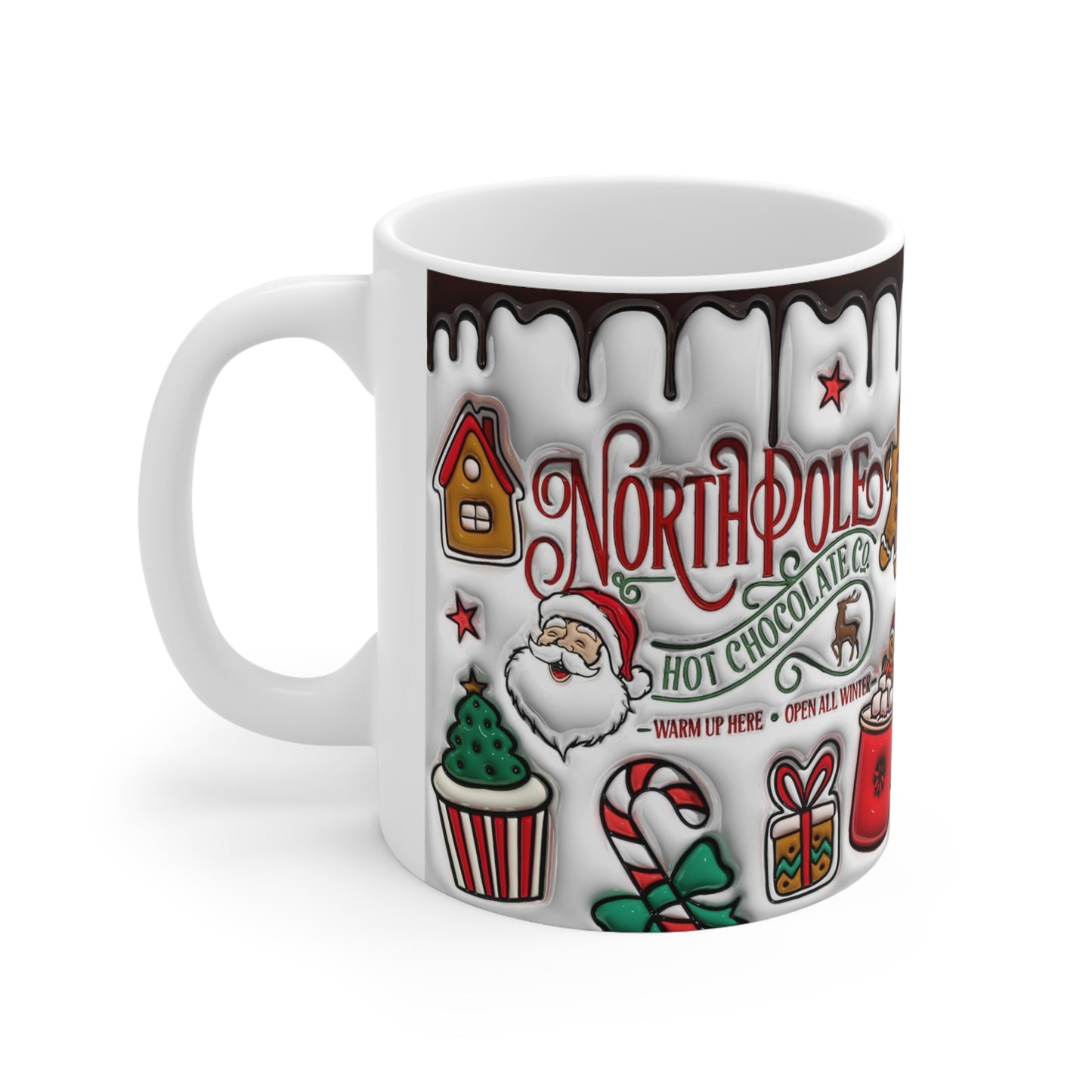 NORTH POLE HOT CHOCOLATE CO. MUG - 3D MUGS - MUGSCITY - Free Shipping