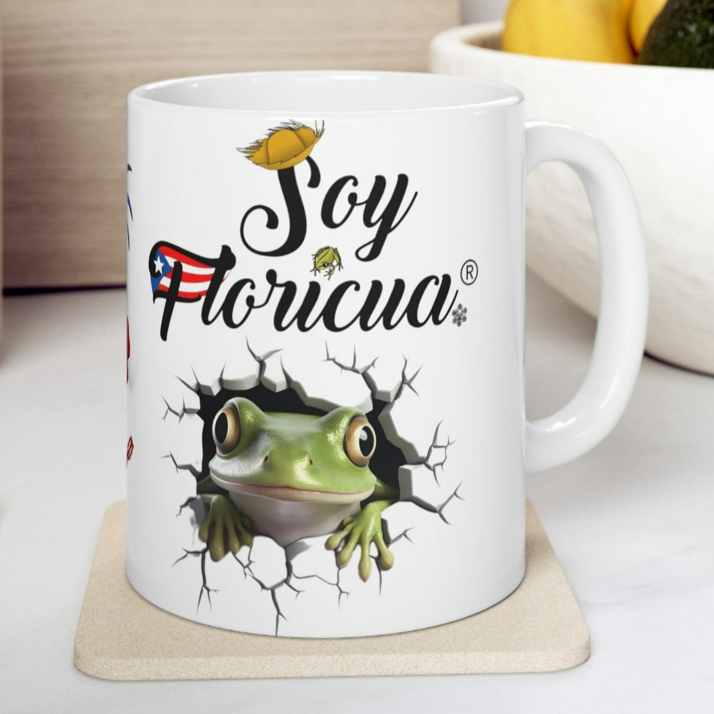 SOY FLORICUA REGISTERED MARK COQUI MUG - 3D MUGS - MUGSCITY - Free Shipping