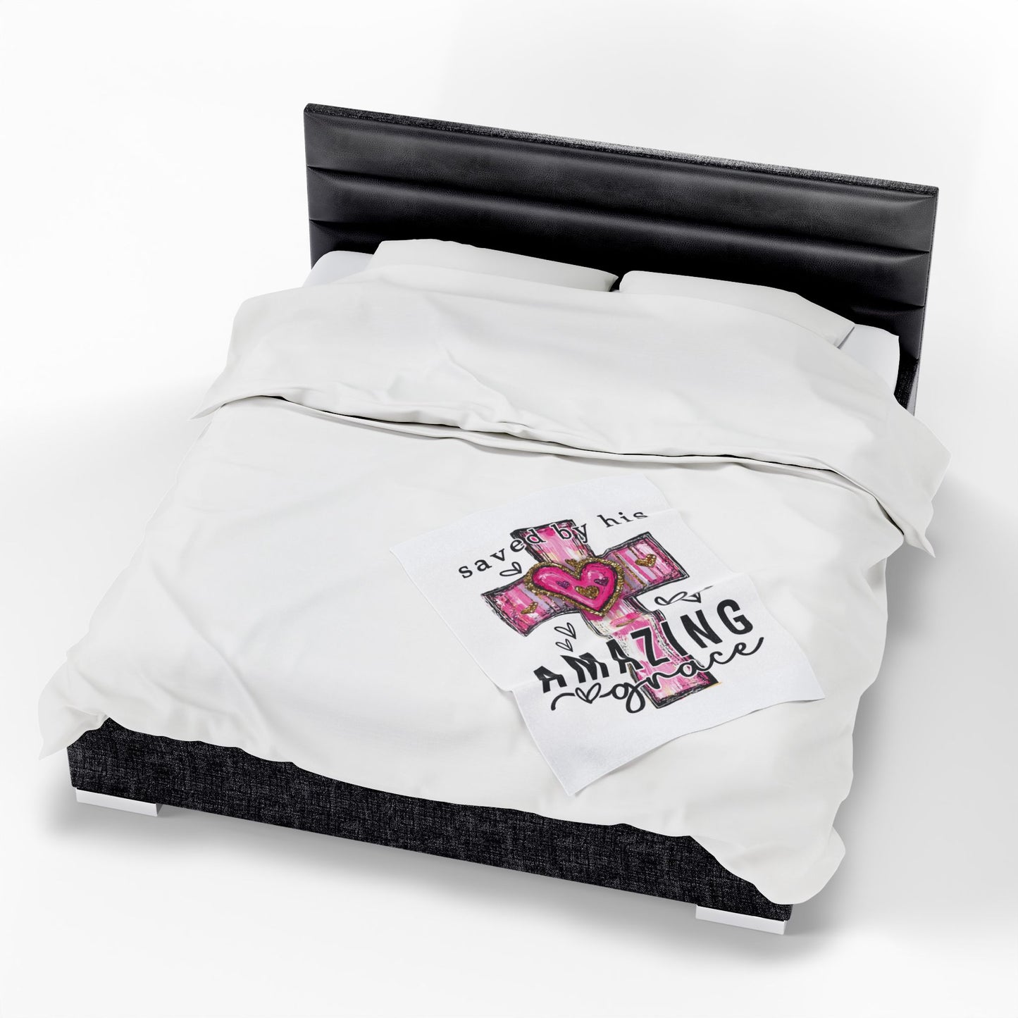 SAVE BY HIS AMAZING GRACE Cozy Soft Blanket Frazada Jesús | MUSGCITY23