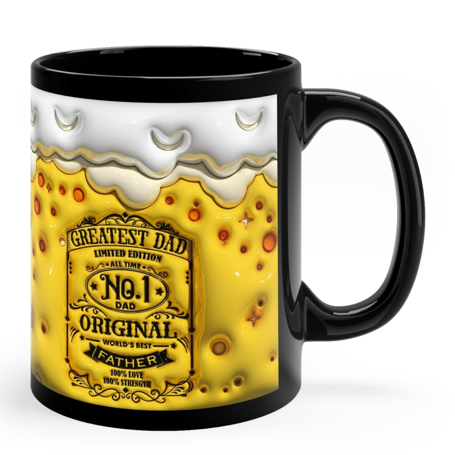 GREATEST DAD 3D MUG - BLACK - MUGSCITY - Free Shipping