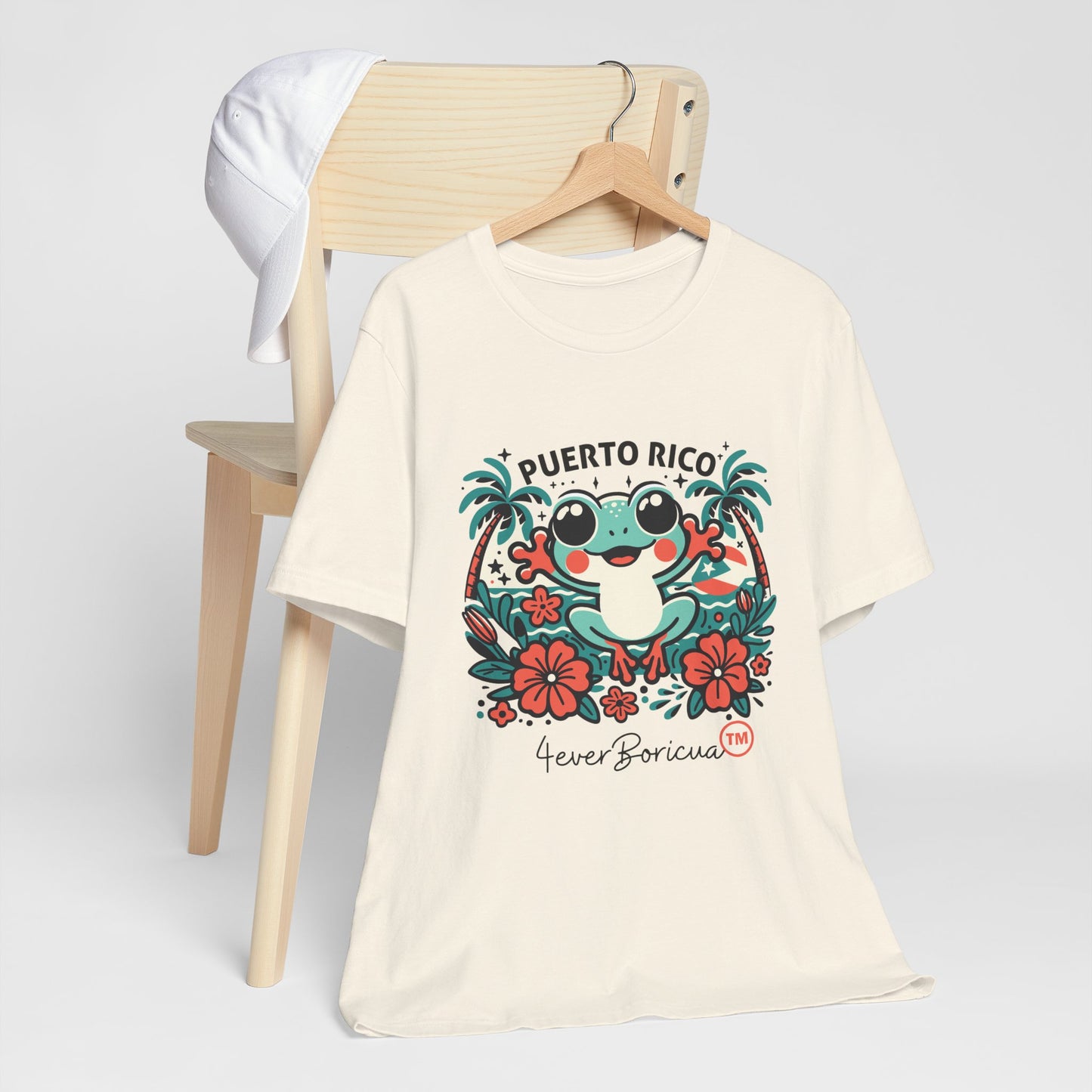 HAPPY COQUI Unisex Puerto Rico Boricua Shirt 4everBoricua™️ - Natural Color