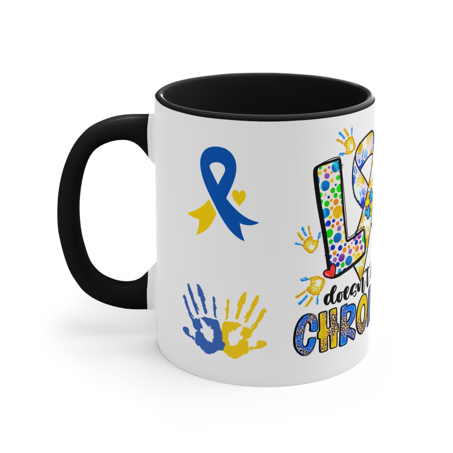 DOWN SYNDROME MUG - Love Doesn't Count Chromosomes - Mugscity - Free Shipping