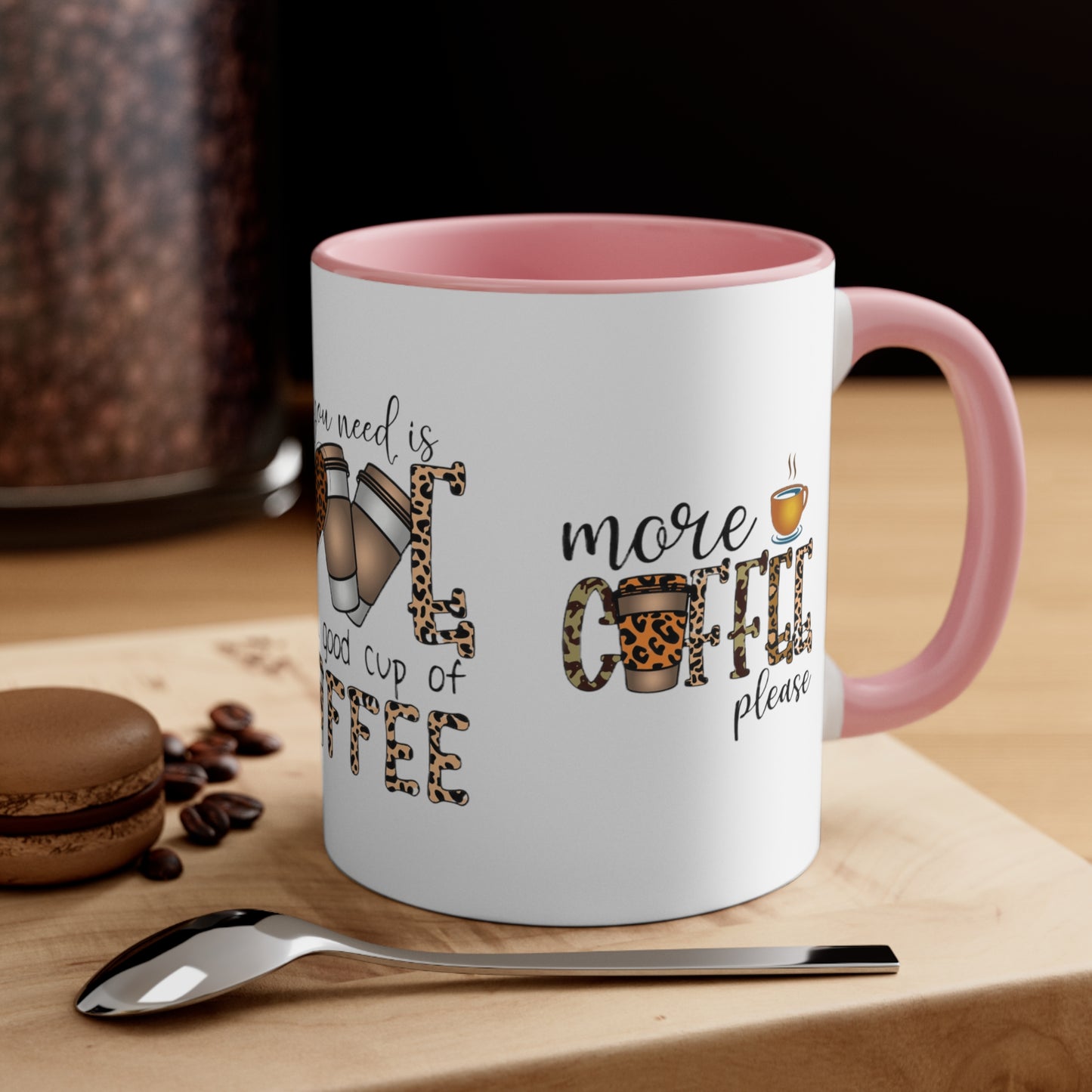 COFFEE LOVERS OFFICIAL Mug - With Color Accents - Black, Red, Pink, Blue, Navy - Mugscity 23 - Free Shipping