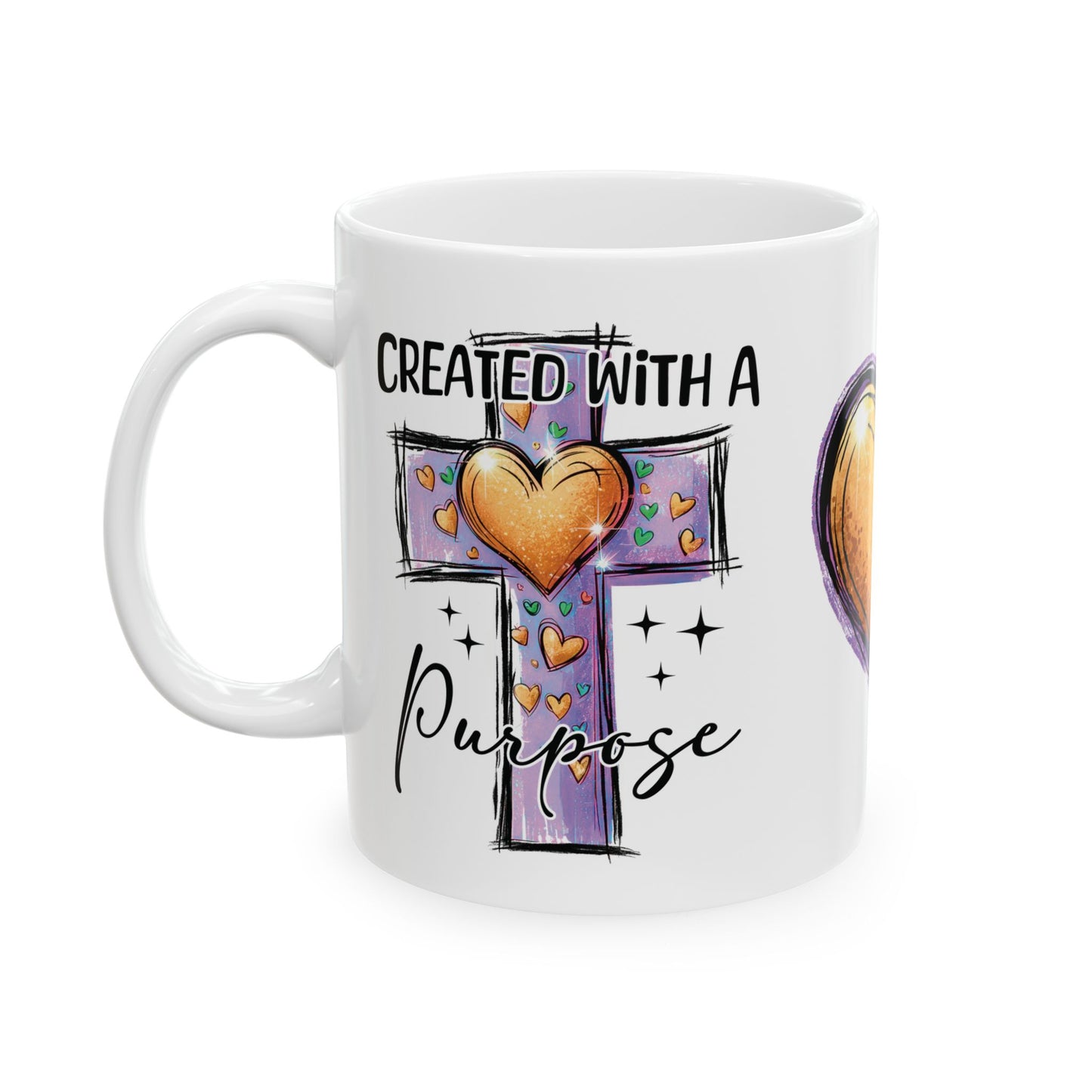 ''CREATED WITH A PURPOSE" 11oz. Inspirational Cup Coffee Mug Free Shipping!