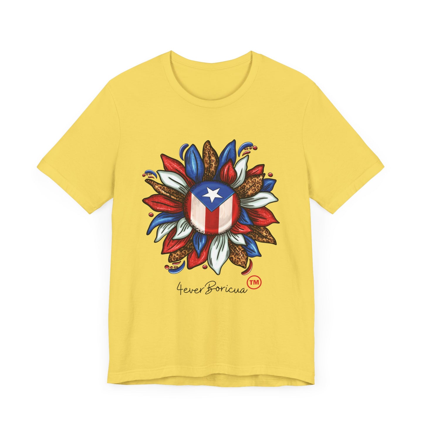 PUERTO RICAN BLOOMING FLAG Yellow Unisex Puerto Rico Boricua Shirt 4everBoricua™️
