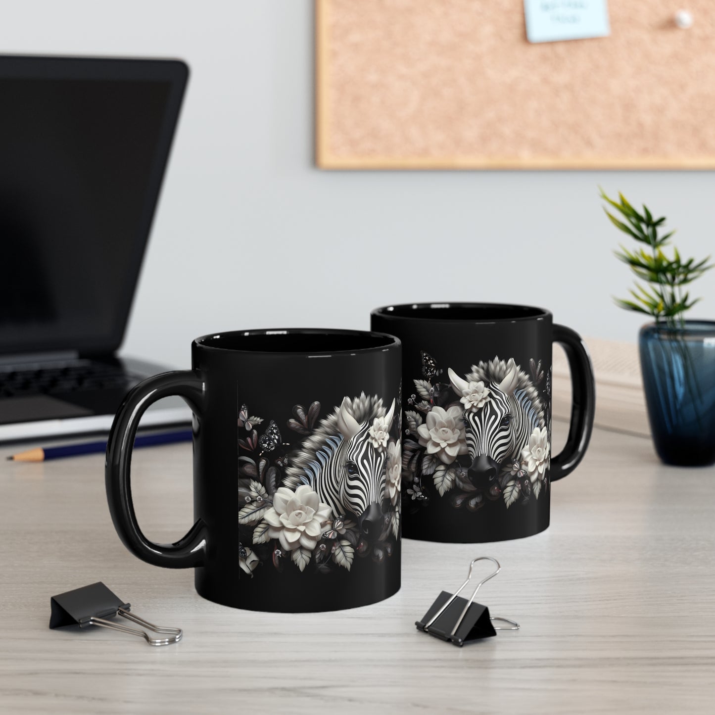 ZEBRAS AND FLOWERS FINE 3D MUG - MUGSCITY - Free Shipping