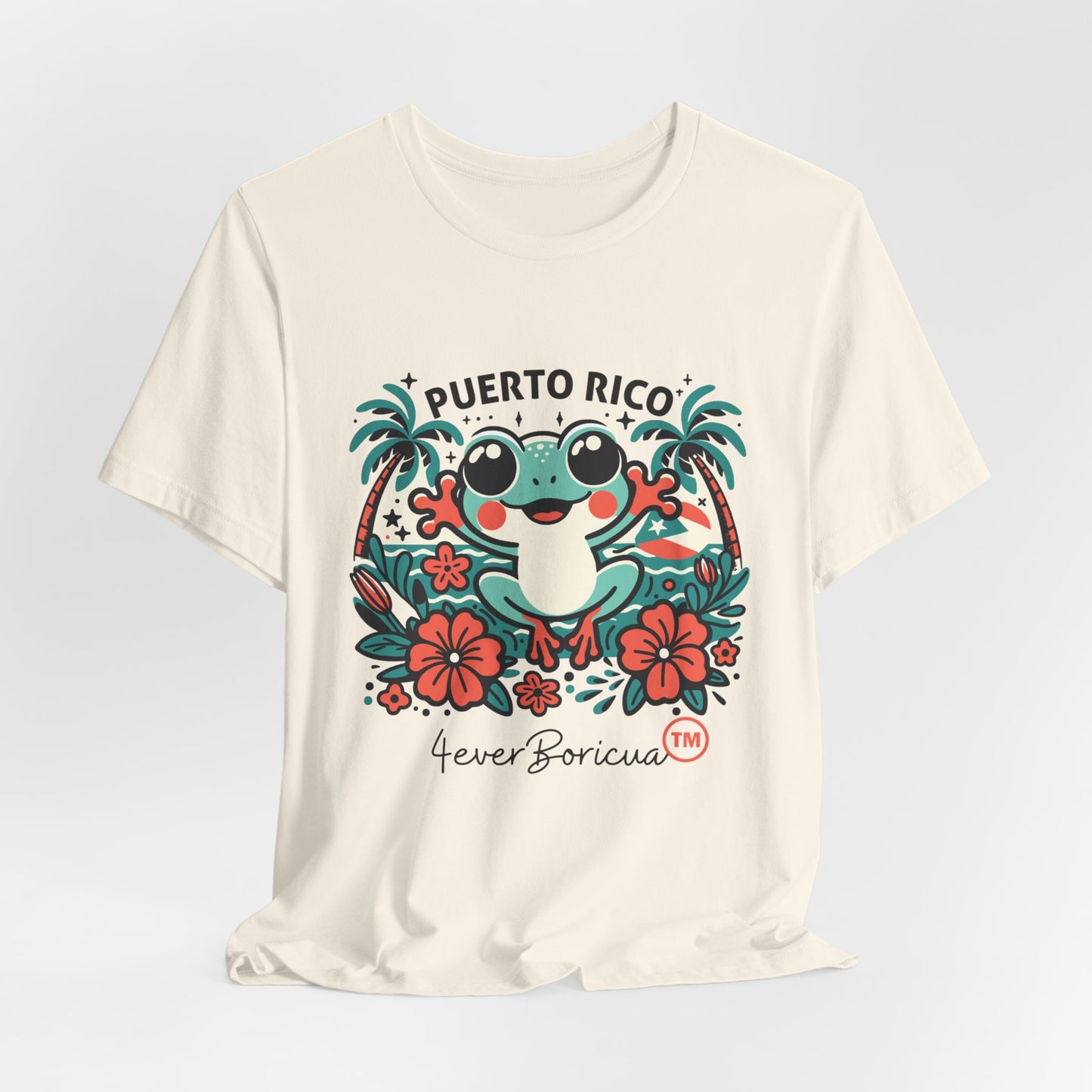 HAPPY COQUI Unisex Puerto Rico Boricua Shirt 4everBoricua™️ - Natural Color