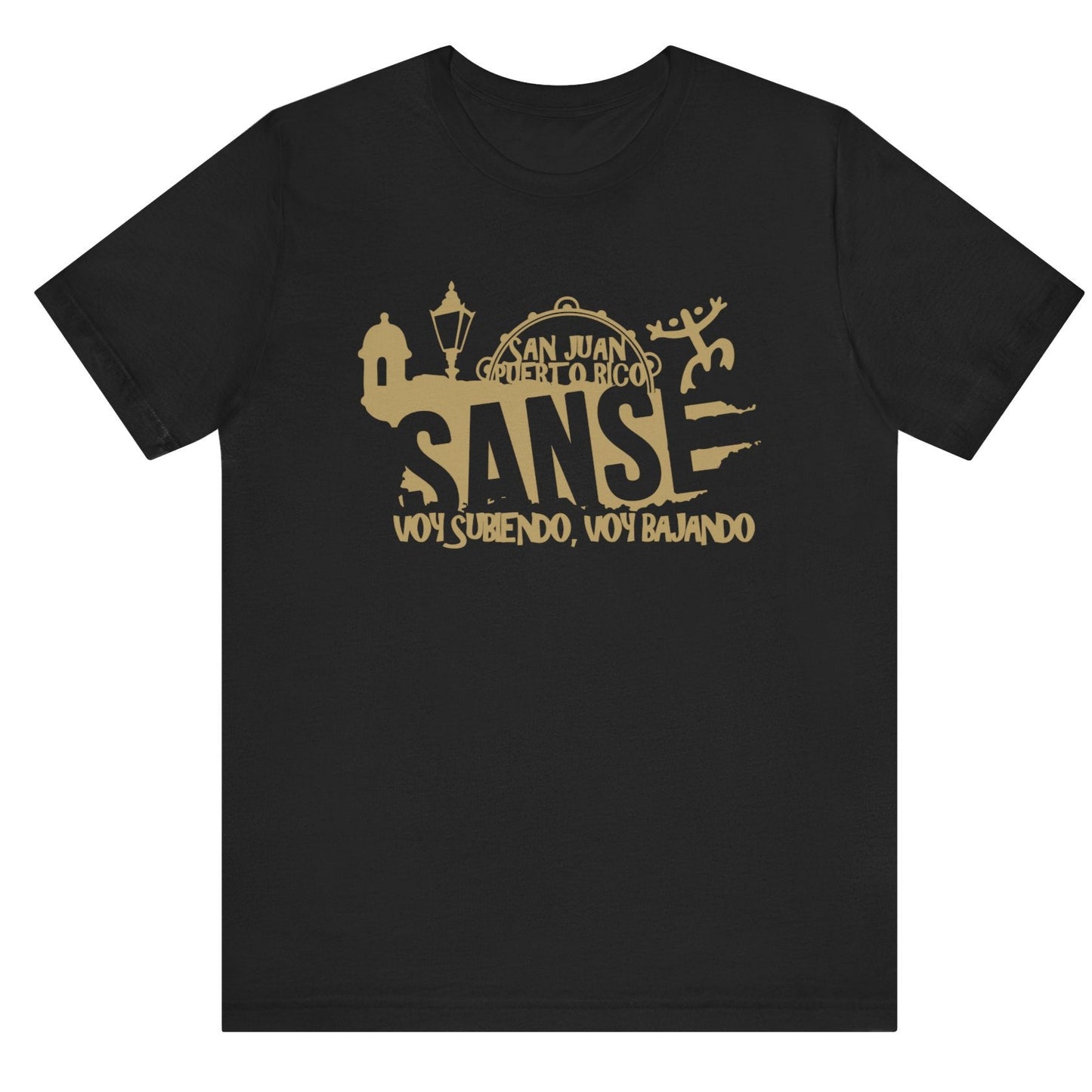 FIESTAS DE LA SANSE UNISEX TEE SHIRT SHIRTS CAMISETAS - FREE SHIPPING - Black and Gold - From XS to 5XL