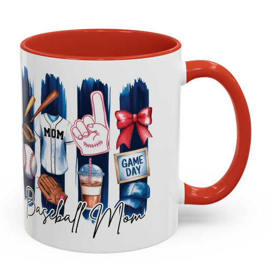 Taza Cup Coffee Mug Baseball Mom