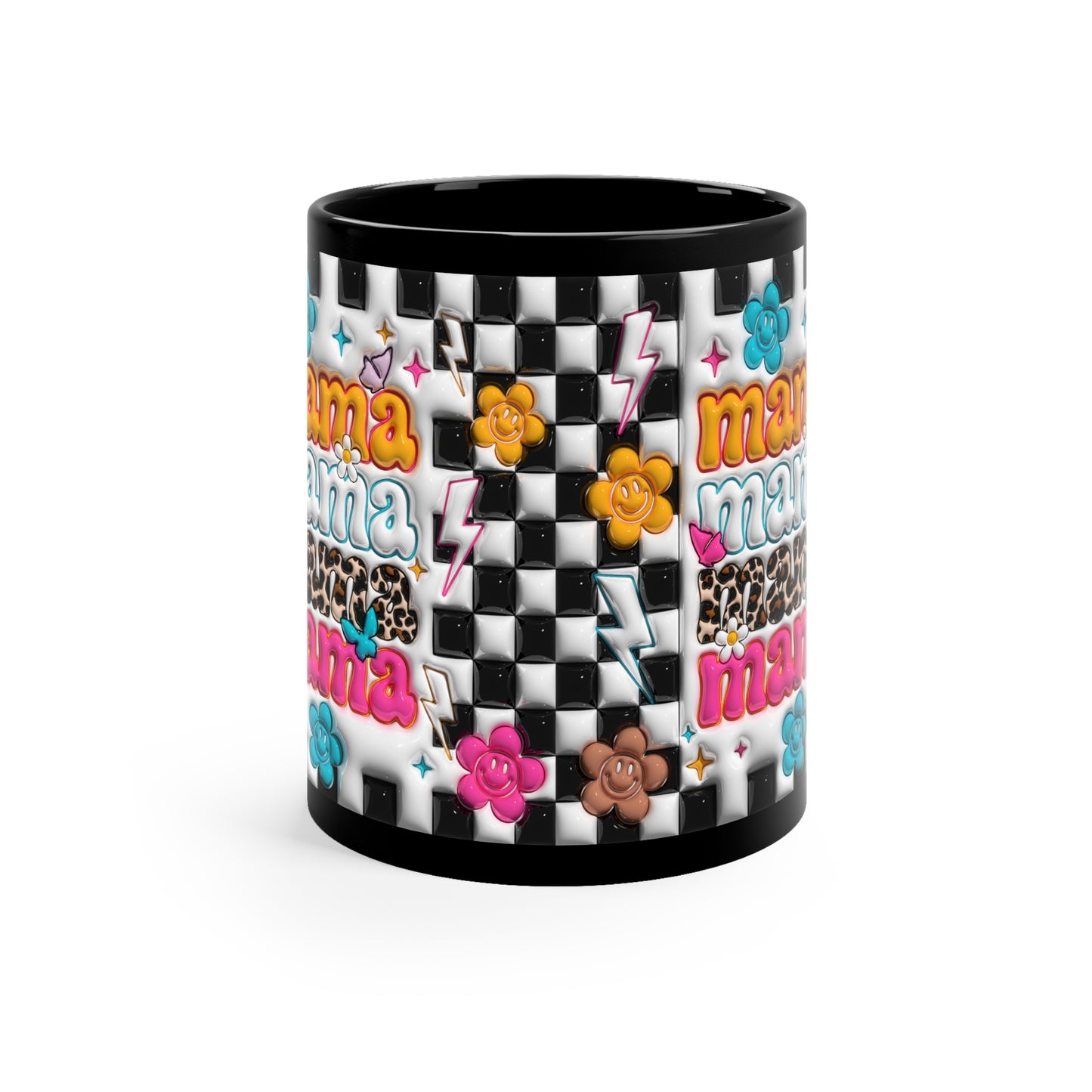 MAMA RETRO FLOWERS CUP COFFEE MUG TAZAS MOM GIFTS | MUGSCITY23