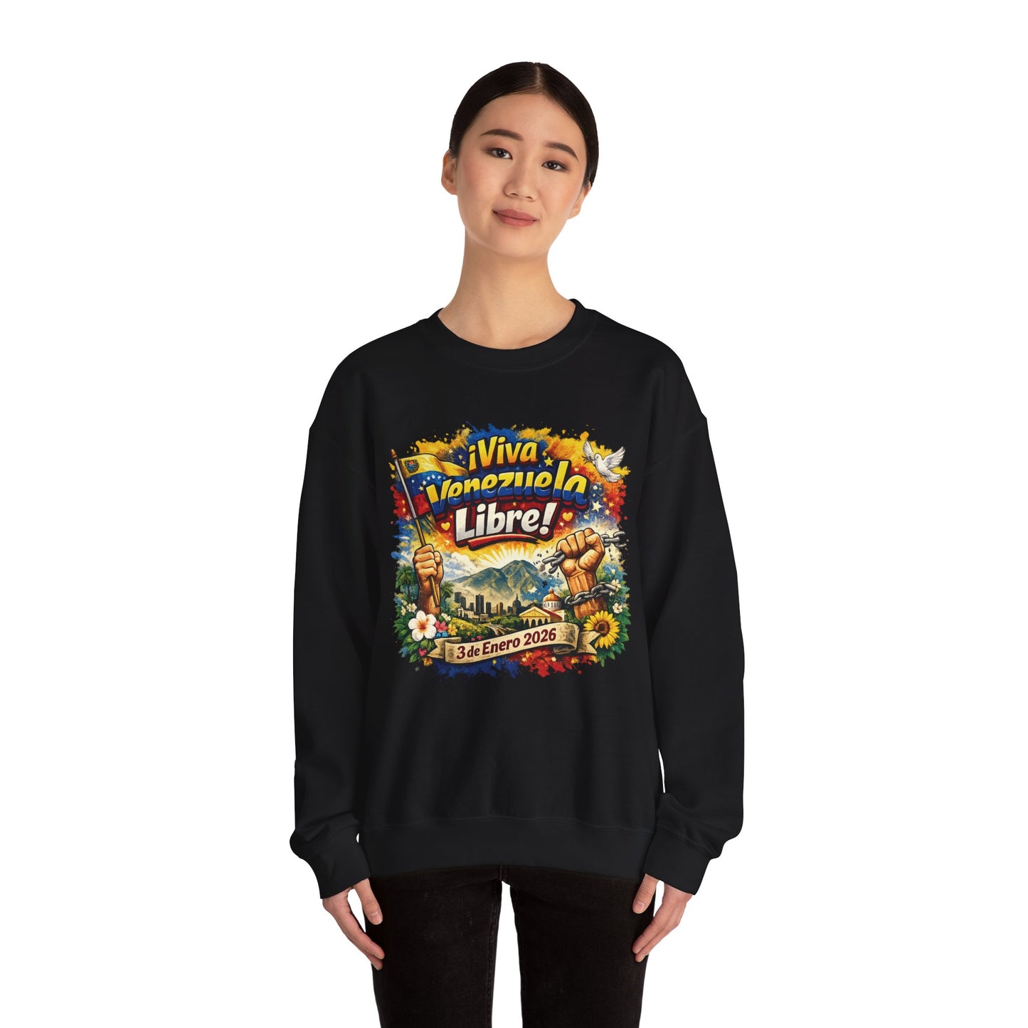 Viva Venezuela Libre Unisex Crewneck Sweatshirt | MUGSCITY23