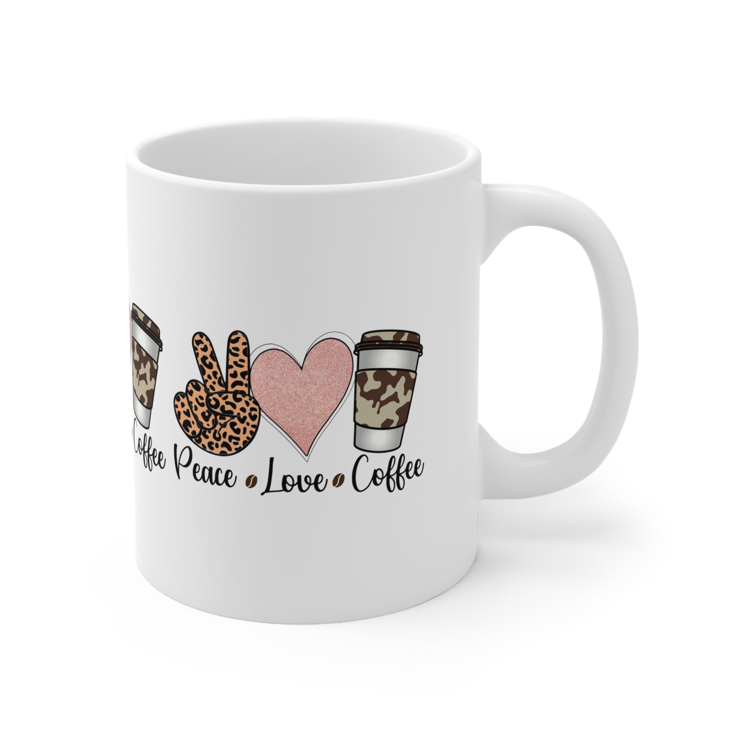 PEACE LOVE COFFEE Coffee Lovers Mug - MUGSCITY - Free Shipping
