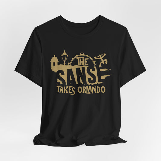 FIESTAS DE LAS SANSE TAKES ORLANDO UNISEX TEE SHIRT SHIRTS CAMISETAS - FREE SHIPPING - Black and Gold - From XS to 5XL