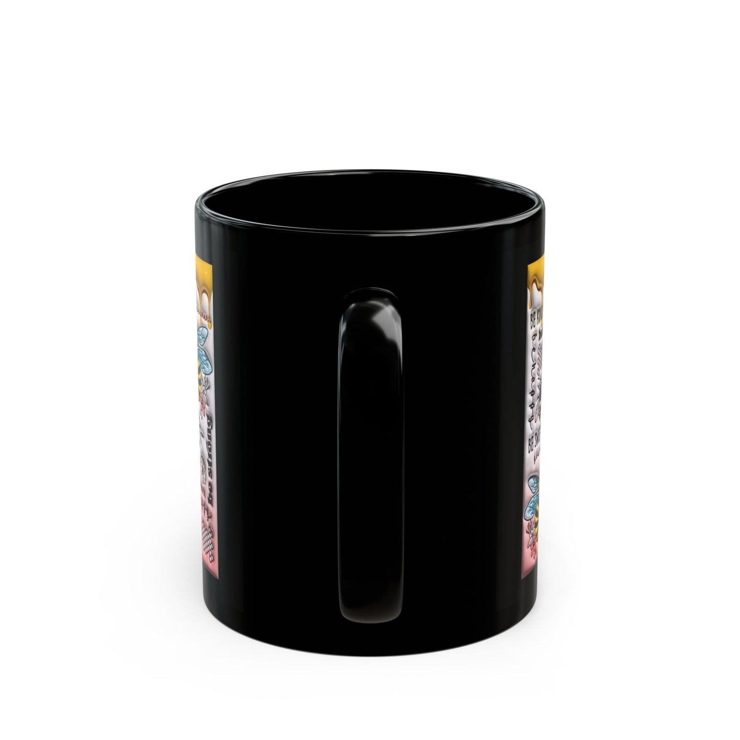 Bee-Themed Inspirational Black Cup Coffee Mug MUGISCITY AND MORE Free Shipping! Perfect Gift for Bee Lovers & Motivational Moments