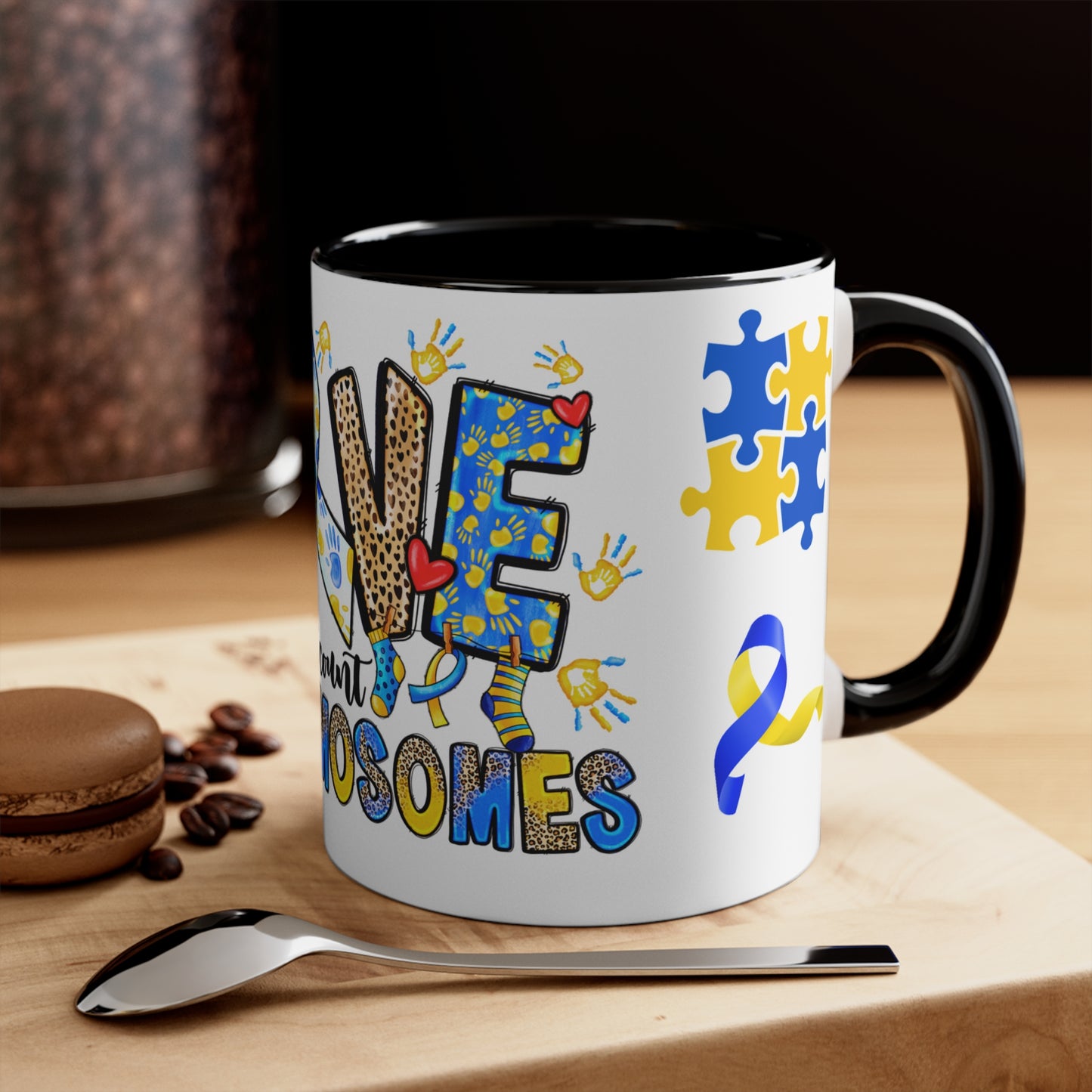 DOWN SYNDROME MUG - Love Doesn't Count Chromosomes - Mugscity - Free Shipping