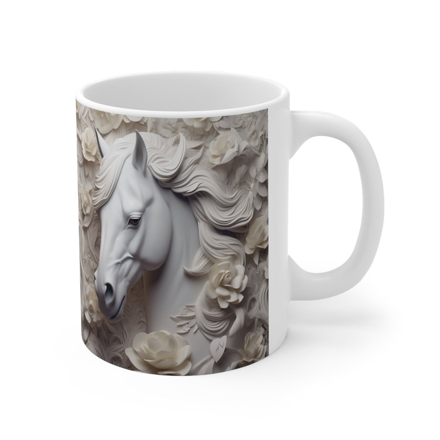 MAGESTIC WHITE HORSE MUG - MUGSCITY - Free Shipping