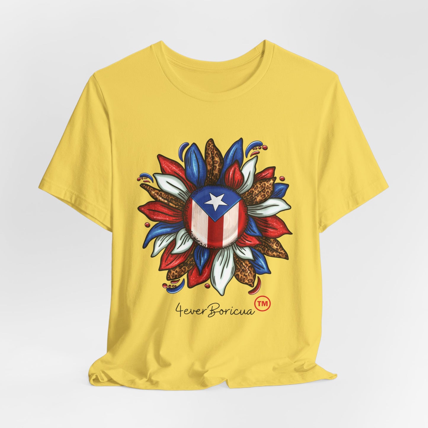 PUERTO RICAN BLOOMING FLAG Yellow Unisex Puerto Rico Boricua Shirt 4everBoricua™️