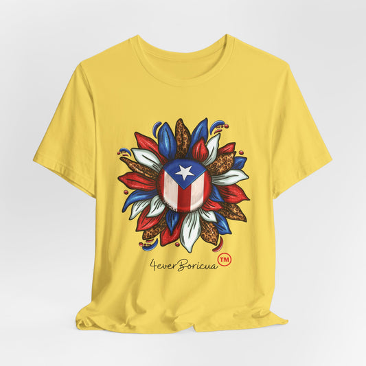 PUERTO RICAN BLOOMING FLAG Yellow Unisex Puerto Rico Boricua Shirt 4everBoricua™️