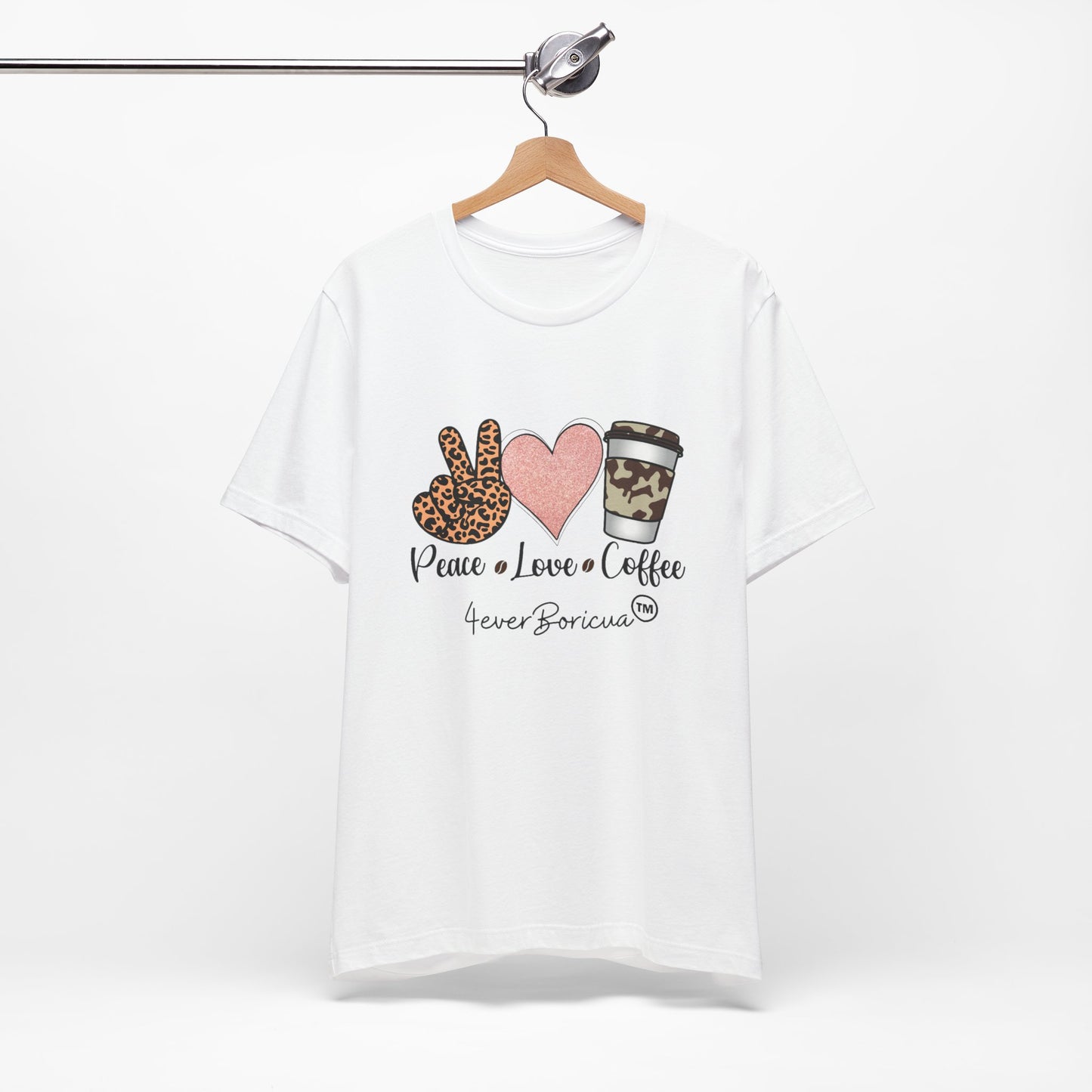 PEACE LOVE COFFEE Unisex Puerto Rico Boricua Shirt 4everBoricua™️