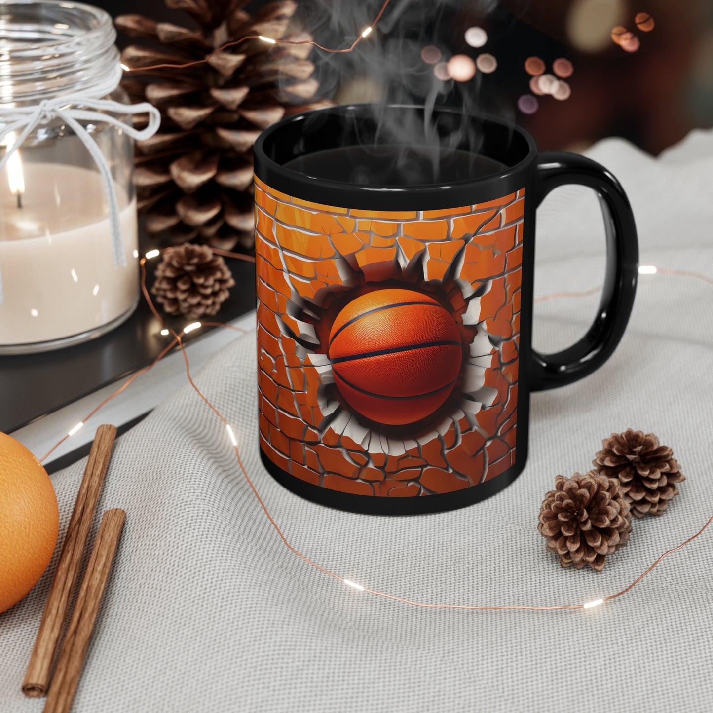 BASKETBALL CRACKED WALL MUG - SPORT GIFT FOR PLAYERS | MUGSCITY23