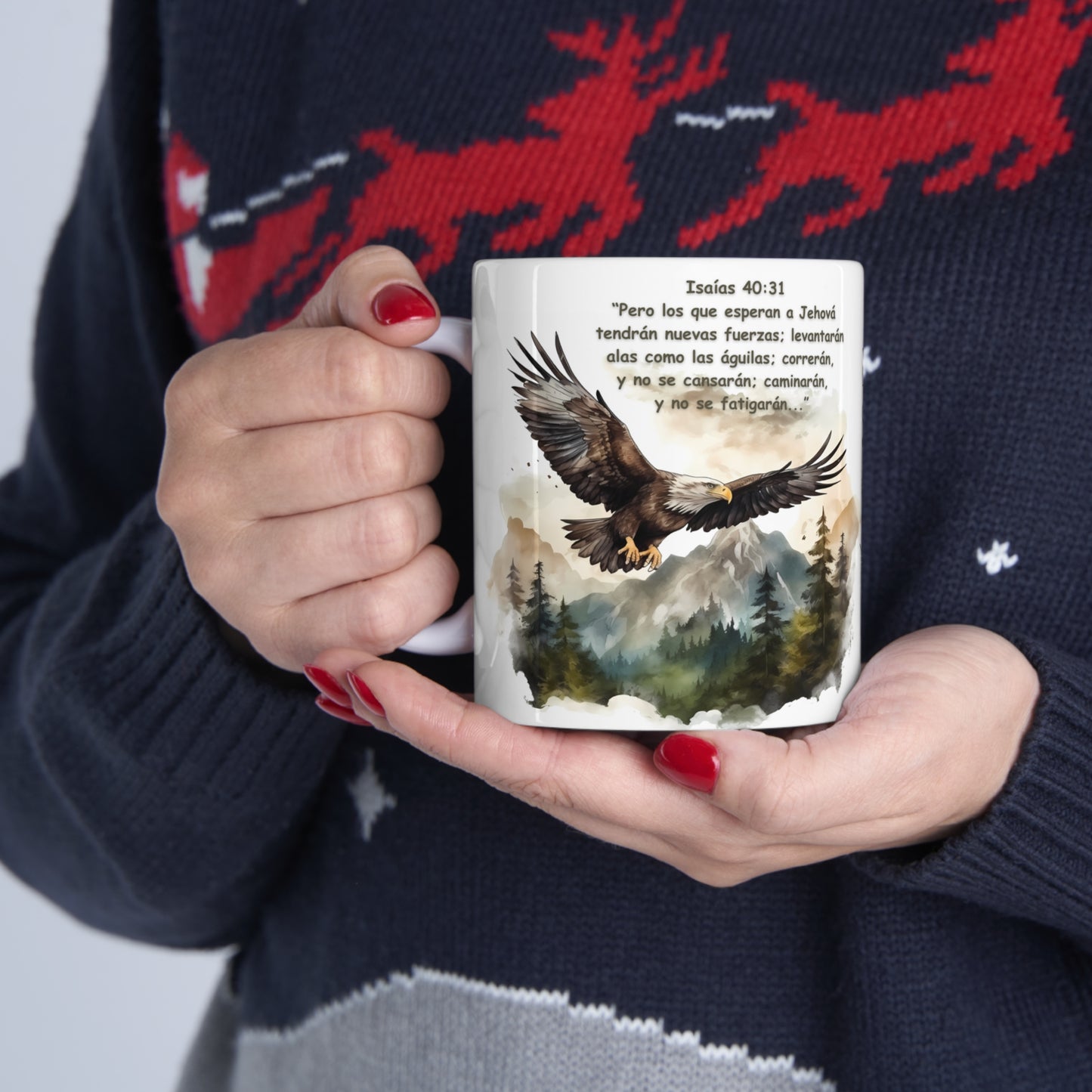 ISAIAS 40:31 MUG - ESPANOL - NUEVAS FUERZAS - MUGSCITY - Free Shipping