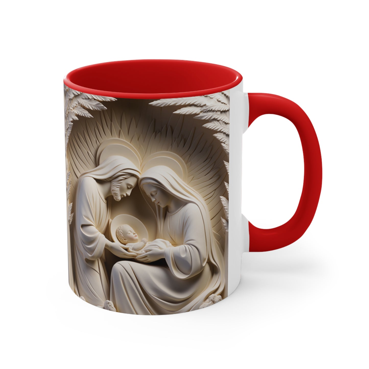 AMAZING 3D NATIVITY MUG - Red Accents - Mugscity - Free Shipping