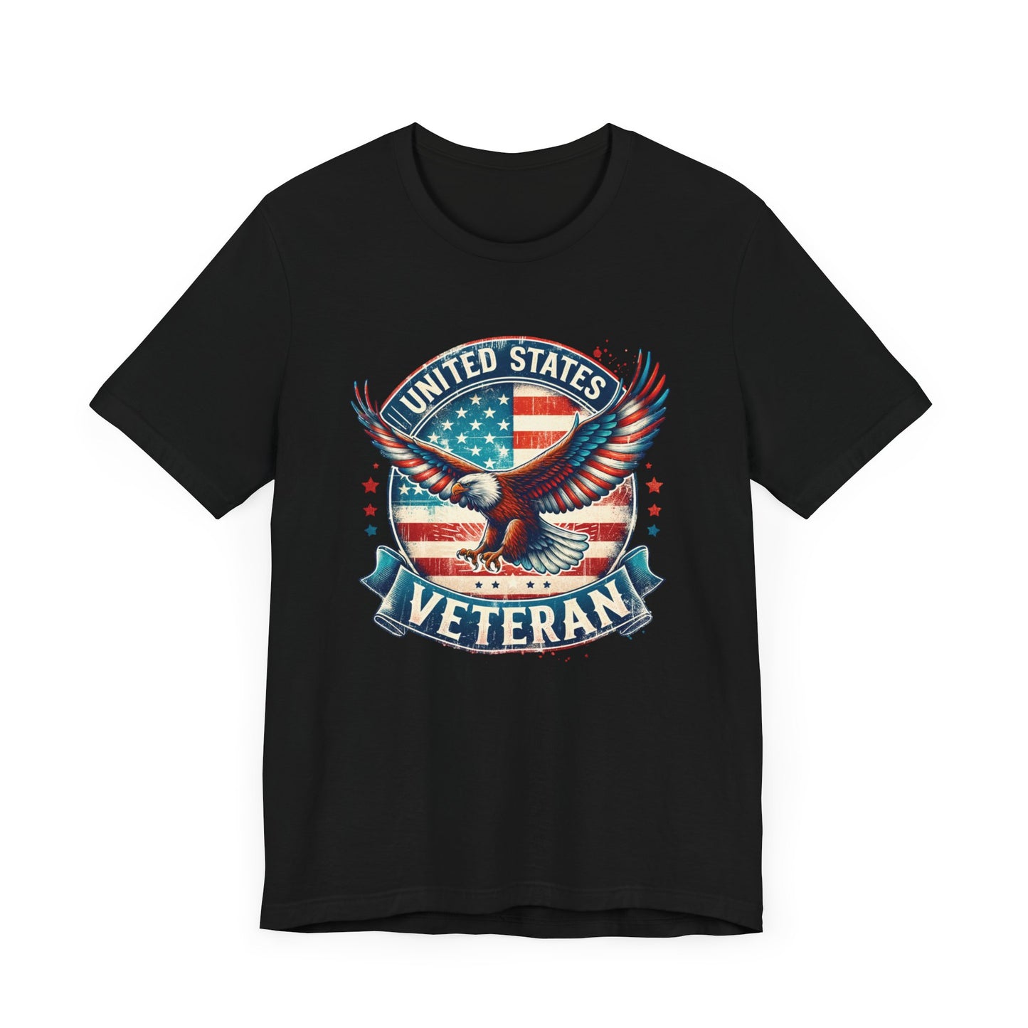 United States Unisex Black Patriotic Veteran Eagle T-Shirt Shirt Tee Free Shipping!