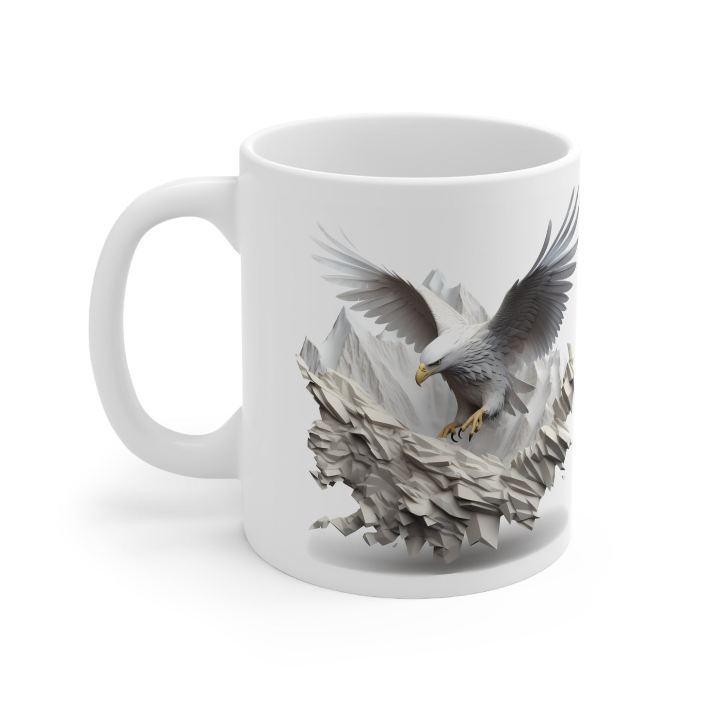 POWERFUL EAGLE ON THE MOUNTAIN 3D MUG - MUGSCITY - Free Shipping