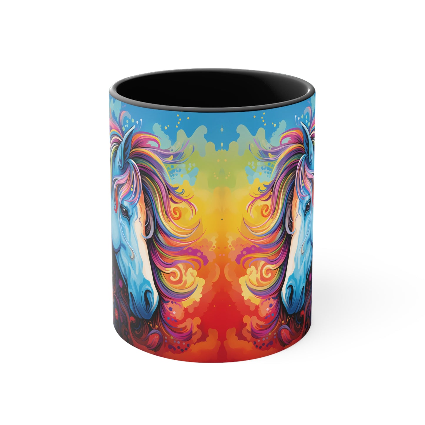 MAGESTIC BLUE HORSE MUG - Available in Red, Blue, Navy, Black and Pink - MUGSCITY - Free Shipping