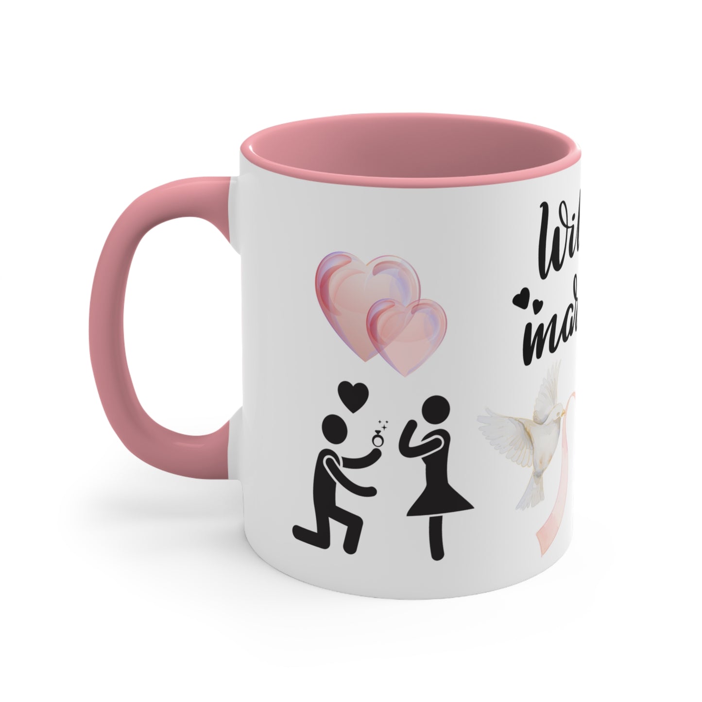 MARRIAGE PROPOSAL MUG - Will You Marry Me? Mug - Pink Accent - Mugscity - Free Shipping