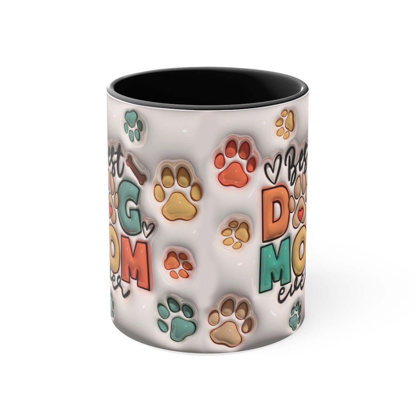 BEST DOG MOM EVER 3D MUG - Black accents - Mugscity - Free Shipping