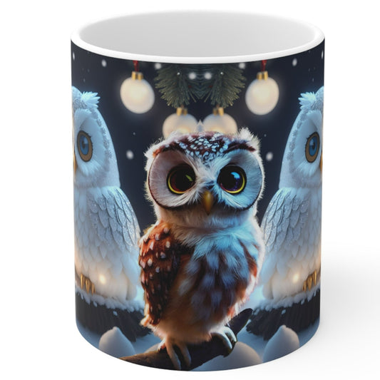 WHITE OWLS and BABY Owl Mug - Owls Lovers Mug - Mugscity - Free Shipping