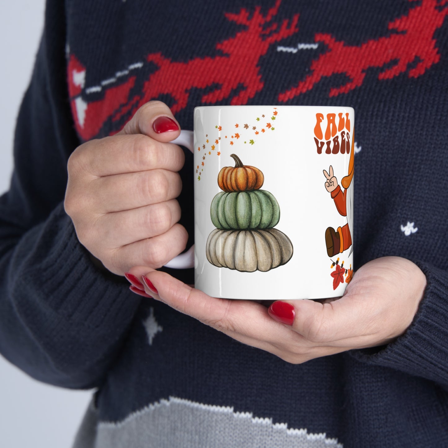 FALL VIBES GNOME MUG - MUGSCITY - Free Shipping