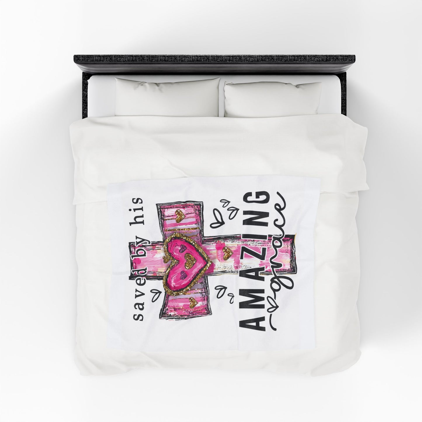 SAVE BY HIS AMAZING GRACE Cozy Soft Blanket Frazada Jesús | MUSGCITY23