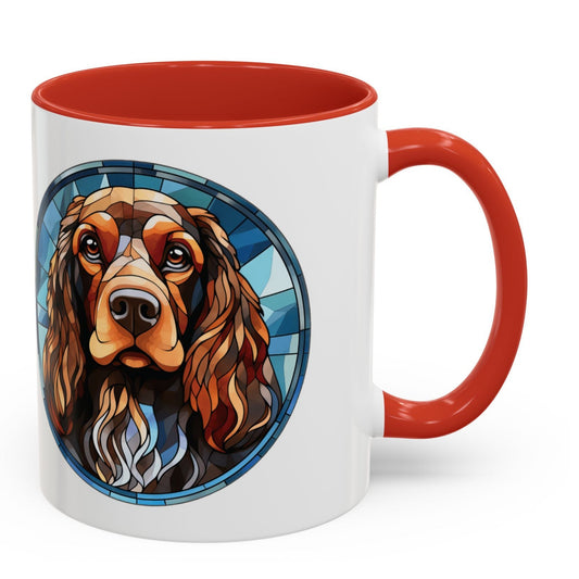COCKER SPANIEL DOG MUG - STAINED GLASS ART GIFT CUP | MUSGCITY23