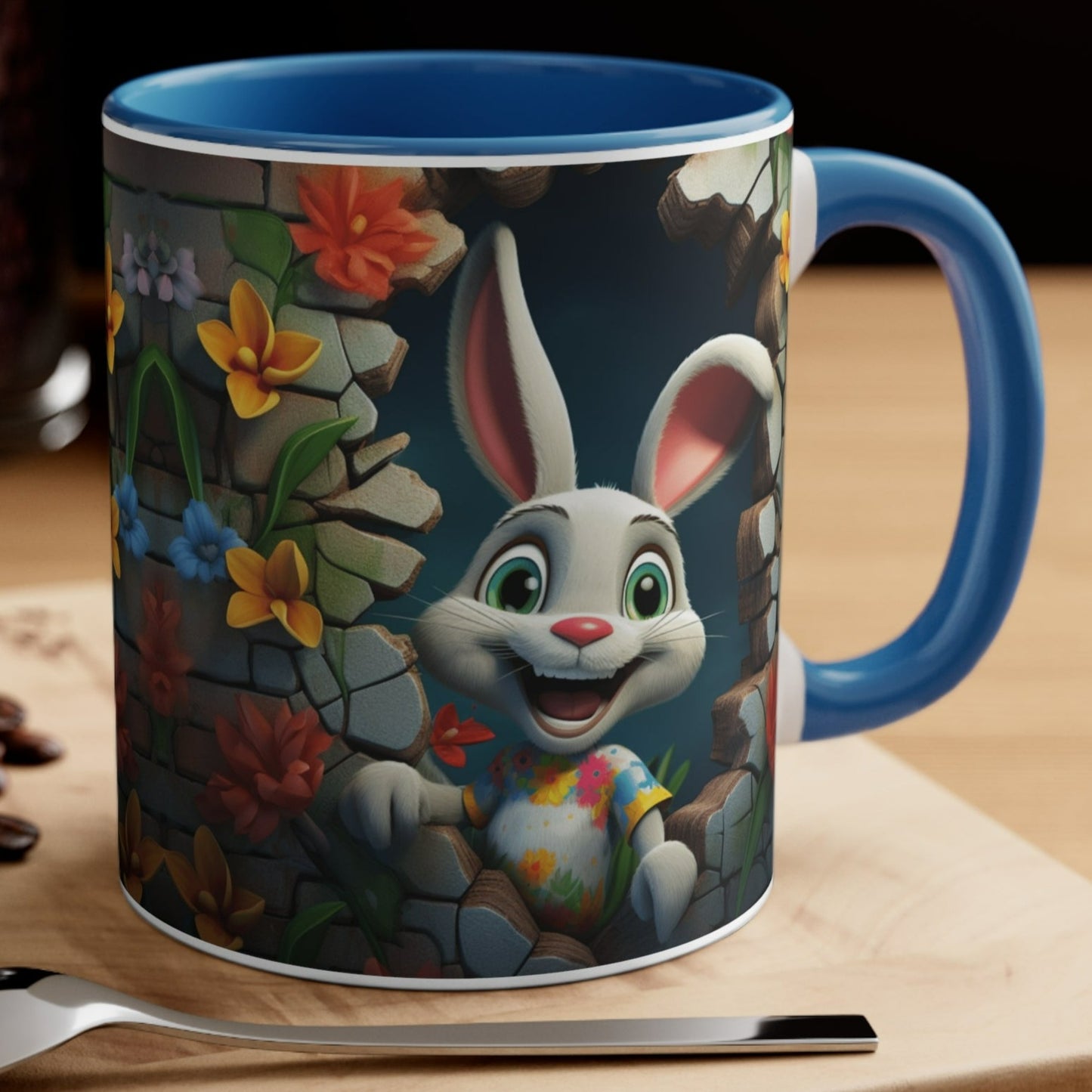 SMILING RABBIT MUG, 11oz - MUGSCITY - Free Shipping