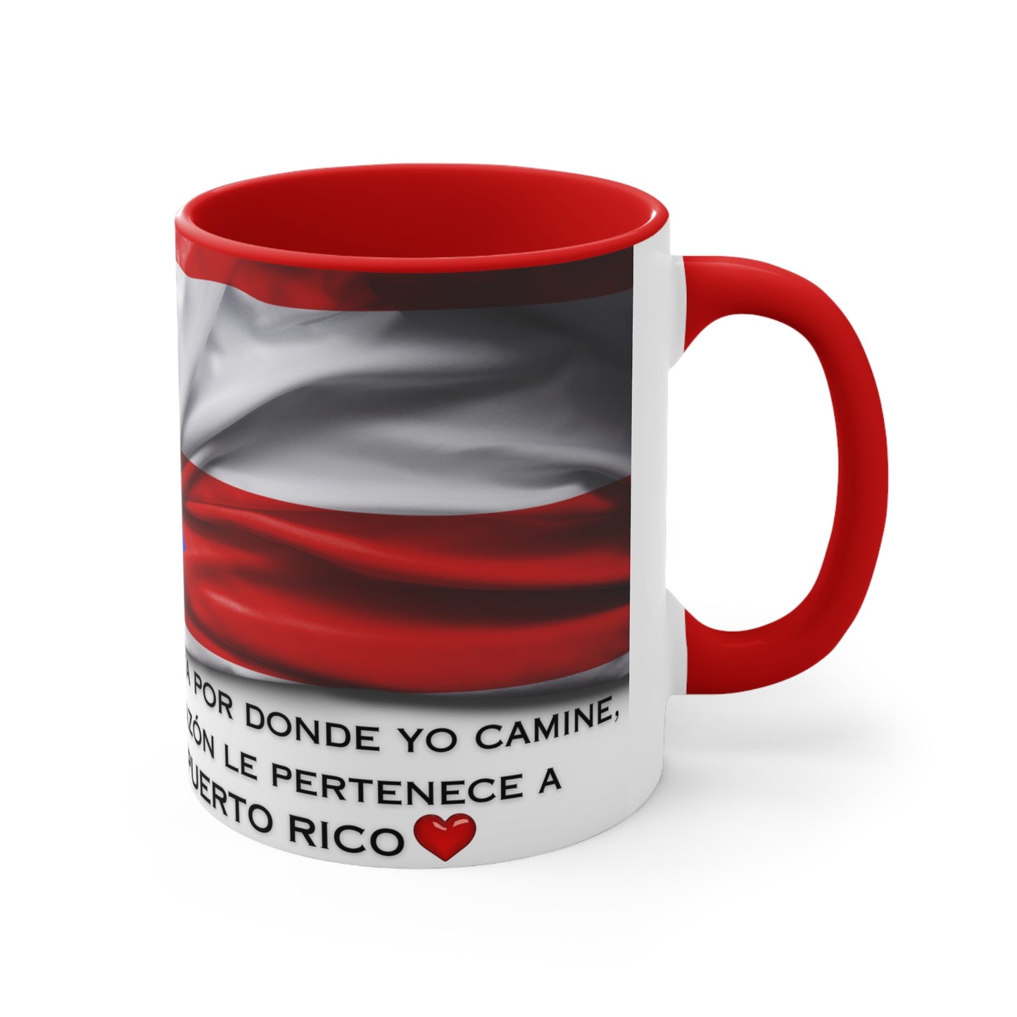 Mi Corazon Pertenece a Puerto Rico - Mugscity - Free Shipping Available with Red, Blue or Black Accents -